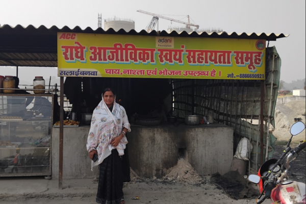 Adani Foundation at ACC Salai Banwa supports SHG member open her own Dhaba